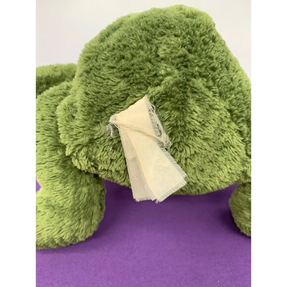Mary Myers Floppy 10 Inch Green Frog Worn Tags Brown Plastic Eyes Plush Stuffed - Picture 6 of 10
